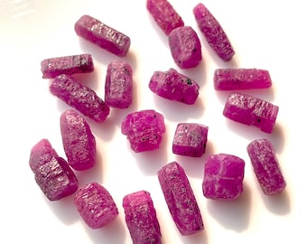 70Cts-AA+++Natural Ruby Rough Raw Crystals, 8-12MM Top Quality Ruby Healing Stones Crystals ,Raw Ruby Stones Making Jewelry, July Birthstone