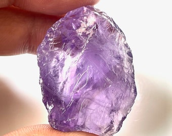 RARE-40x25 MM, Purple Amethyst Raw Stone, Natural Amethyst Rough Gemstone, Raw Healing Crystal, February Birthstone, Gift For Her