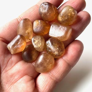 Raw Imperial Topaz-10 Pcs-100%Natural Tumble, Size-15-18 MM, Topaz Rough Stone, Raw Healing Crystal, Raw Material, For Jewelry Making etc