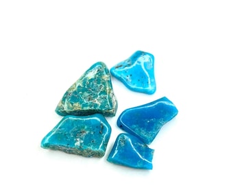 5Pcs Lot 100%Natural Raw Turquoise Rough Gemstone, 10-15MM Rough Turquoise raw turquoise crystal, healing crystals & stones, chakra crystals