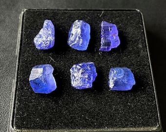 タンザナイト原石：天然ゾイサイト結晶（10～15mm）-ジュエリー製作用