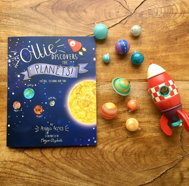 Ollie Discovers the Planets  (signed by author upon request). Free complimentary ‘Ollie’ bookmark included.