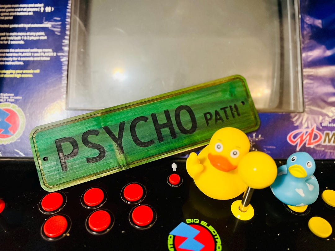 Psycho Sign PSYCHO-PATH Street Sign Laser Engraved Psycho Patch Cedar Sign - Etsy
