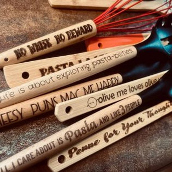 Custom Engraved Beechwood Spoons & Spatulas