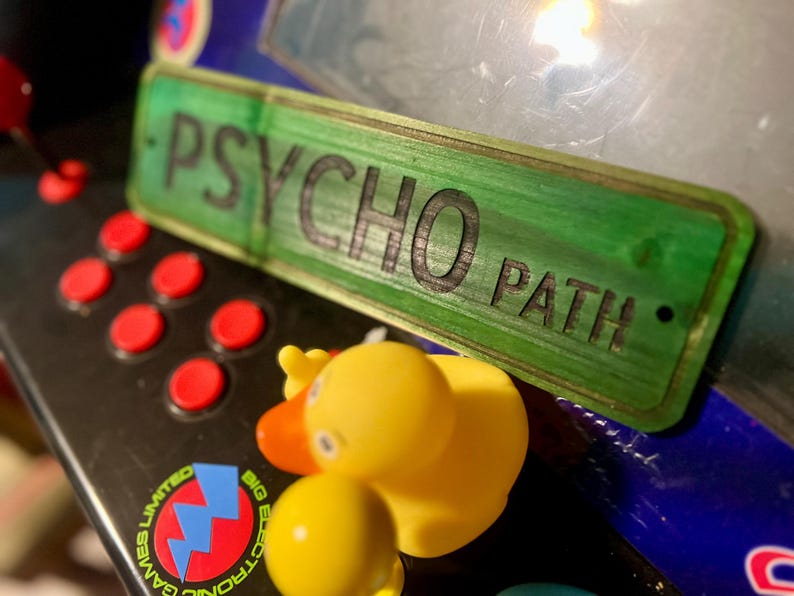 Pycho Path. Sign PSYCHO-PATH Street Sign Laser Engraved Psycho Patch Cedar Sign - Etsy