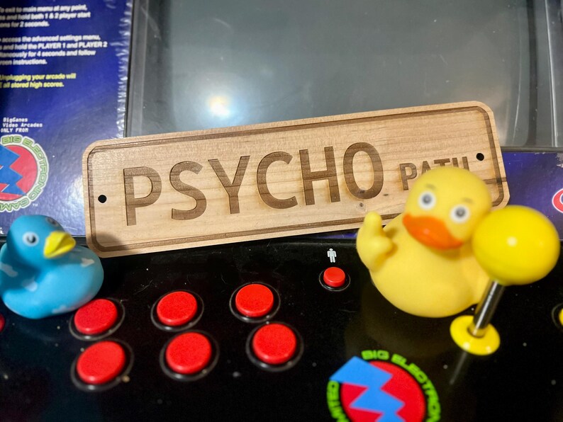 Pycho Path. Sign PSYCHO-PATH Street Sign Laser Engraved Psycho Patch Cedar Sign - Etsy