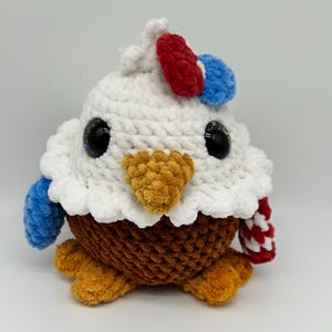 Eagle Crochet Plush Handmade Liberty Valor Eagle Stuffed Animal Toy