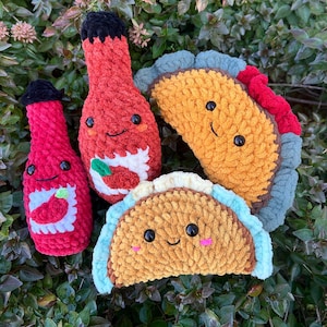 Taco Hot Sauce Hot Couple Crochet Pattern Amigurumi Tutorial