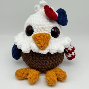 Eagle Crochet Plush Handmade Liberty Valor Eagle Stuffed Animal Toy