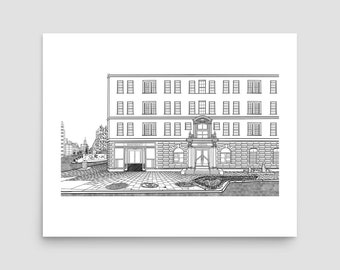 Downtown Hospital, New York City Matte Paper Print