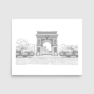 Washington Square Park Arch Stampa carta opaca migliorata