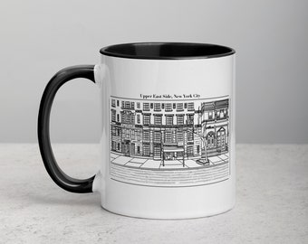 Upper East Side, taza de cerámica de la ciudad de Nueva York