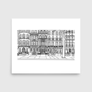Townhouses on the Upper East Side of New York City Matte Paper Print