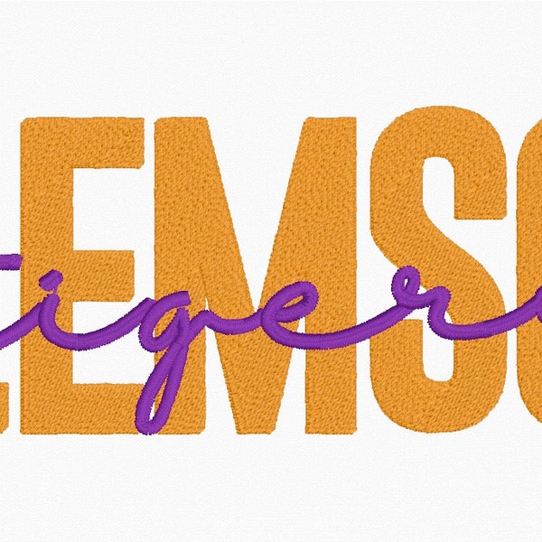 Clemson football embroidery digital design