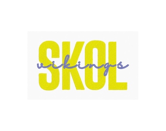 SKOL vikings football embroidery digital design