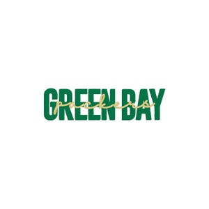 May include: Green Bay Packers logo with the team name in green and the word "Packers" in gold script.