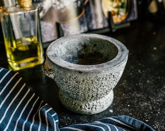 Vintage Rustic Stone Mortar | Food photography and Food styling | Kitchen decoration | Food photography prop |