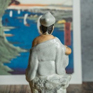 poupée hochant la tête vintage Asie Figurine à pompon Nodeur Céramique image 6