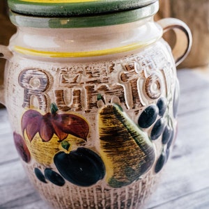Vintage West Germany Scheurich Keramik Ceramic Rumtopf 820-28 Lid Crock image 5