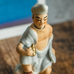 poupée hochant la tête vintage Asie Figurine à pompon Nodeur Céramique image 3