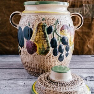 Vintage West Germany Scheurich Keramik Ceramic Rumtopf 820-28 Lid Crock image 7