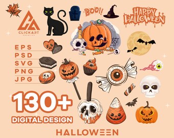 HALLOWEEN BUNDLE, Más de 130 diseños, Halloween svg, Otoño svg, Acción de Gracias svg, Paquete SVG de Halloween, Fantasma Svg, Bruja svg, Calabaza Svg
