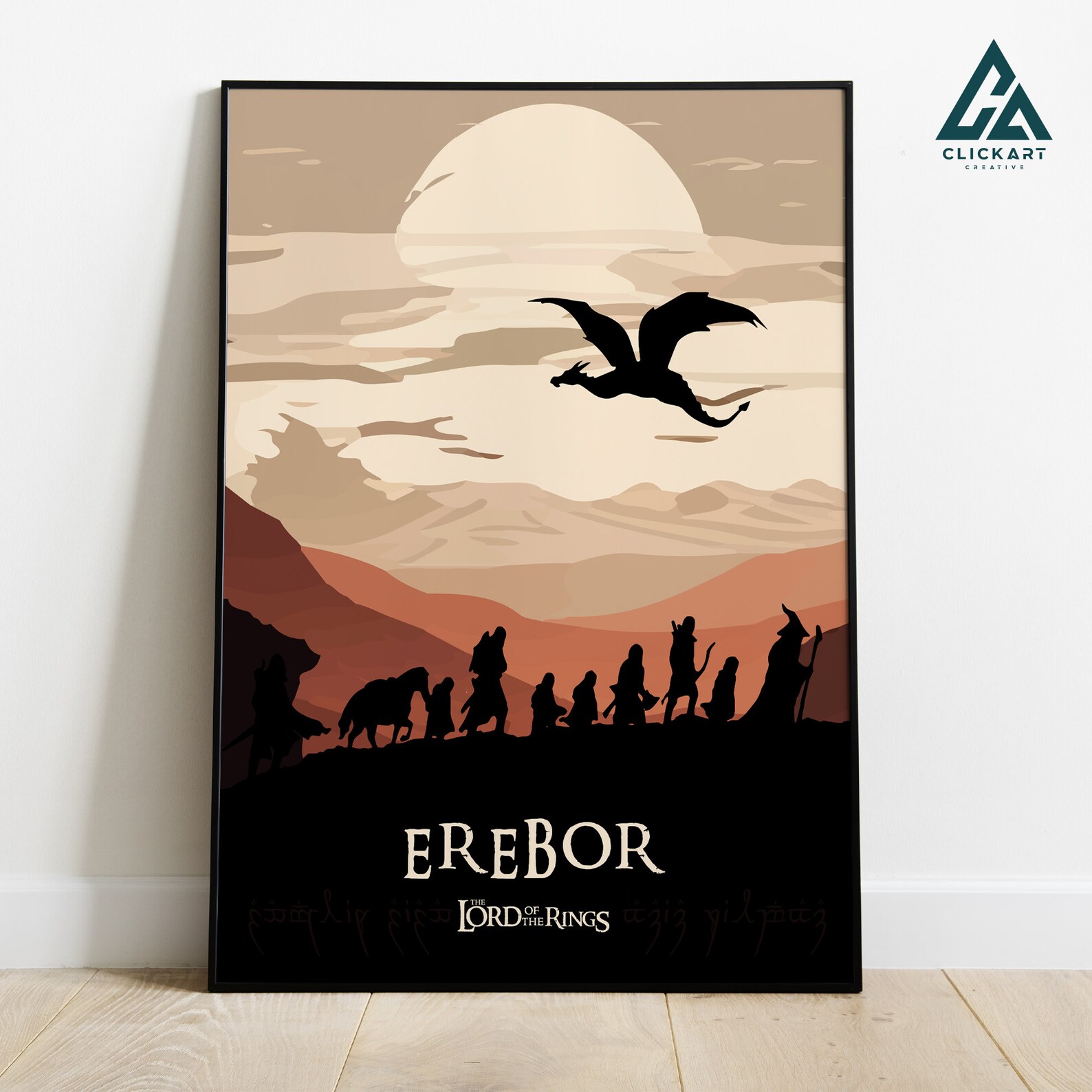 Vintage LOTR Travel Poster Set, Lord of the Rings Wall Art (instant ...