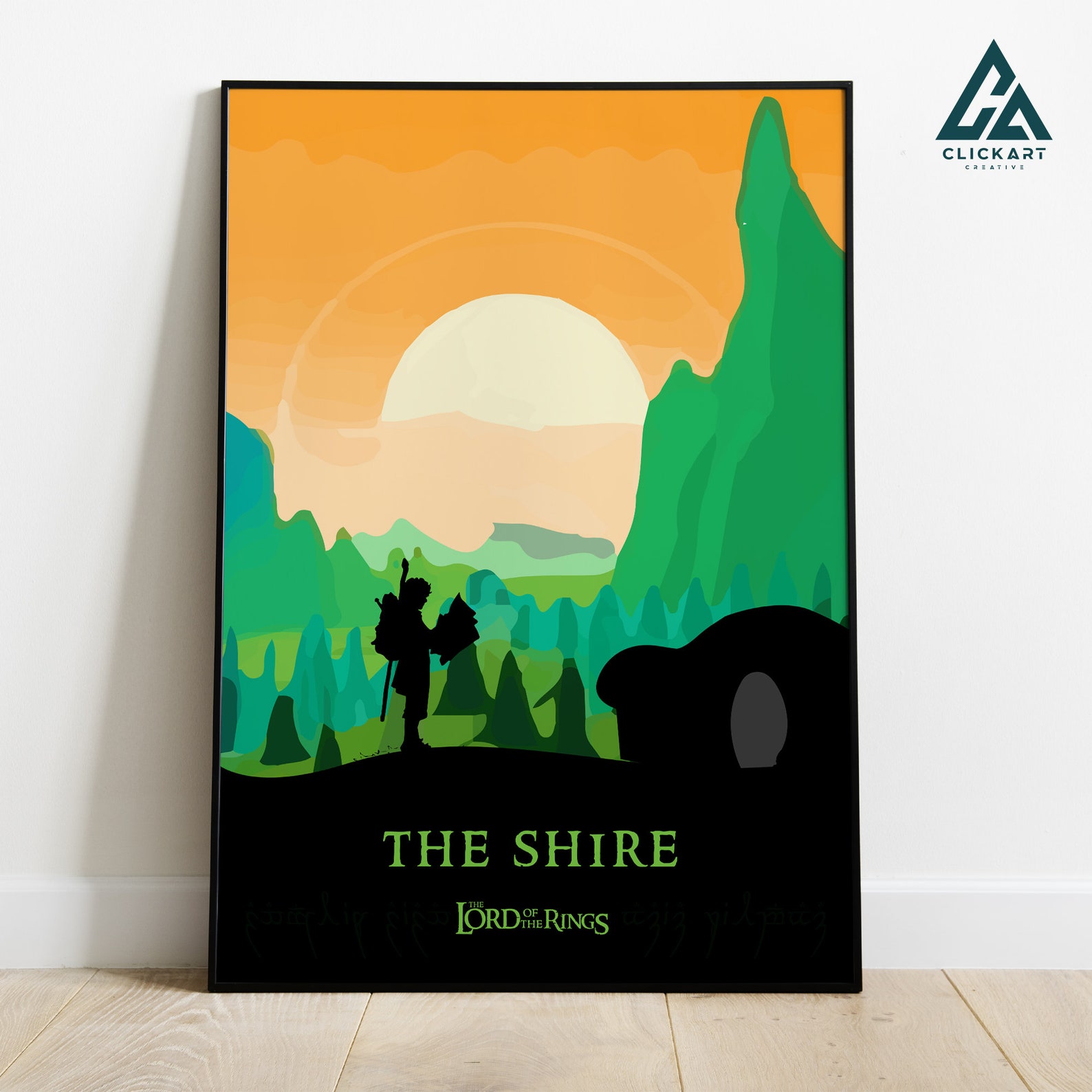 Vintage LOTR Travel Poster Set, Lord of the Rings Wall Art (instant ...