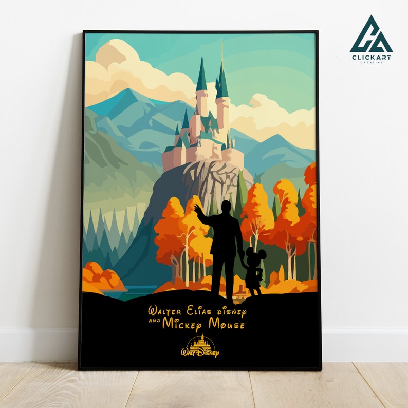 Set 6 DISNEY PRINTABLE ART Disney Print Disney Poster Etsy