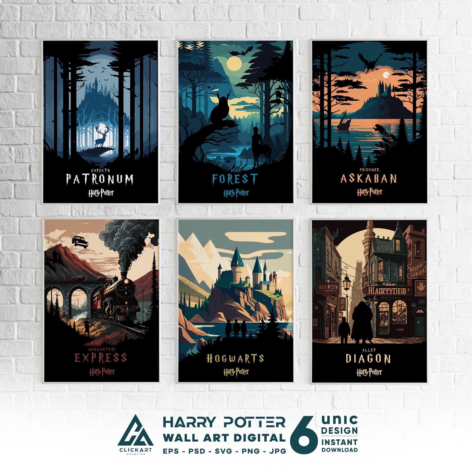 Wizard Pattern Digital Paper Seamless Pattern Wizard School - Etsy