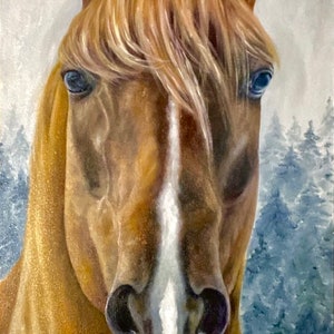 Horse art original oil painting