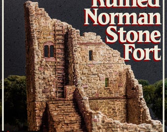 Ruined Norman Stone Fort | Terrain | Massive Tabletop Wargaming Ruins | D&D, Barons War