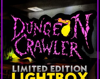 Dungeon Crawler Carl LED Lightbox | Princess Donut & Carl | Dimmable Wall or Bookshelf Light | CromWorx