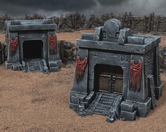 Trench Tomb | 1490 Doom | 15mm 28mm 32mm Gothic Tomb Terrain | Trench Warfare, Mordheim, Frostgrave, D&D
