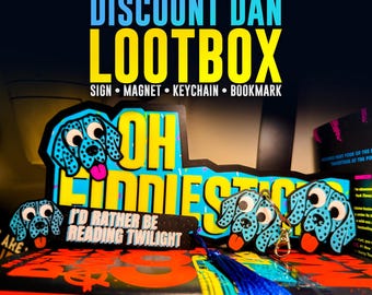 Discount Dan Lootbox | 3D Sign – Bookmark - Keychain - Magnet | LitRPG Con @ Home