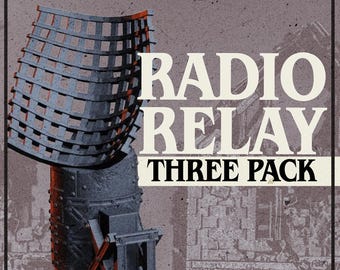 Radio Relay Station Terrain 3-Pack | Grimdark Urban Scenery | Armageddon | Trench Tabletop Wargaming | Konflikt