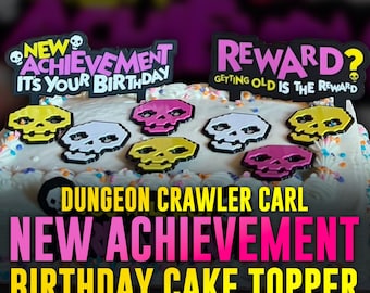 Dungeon Crawler Carl Birthday Cake Topper | NEW ACHIEVEMENT!