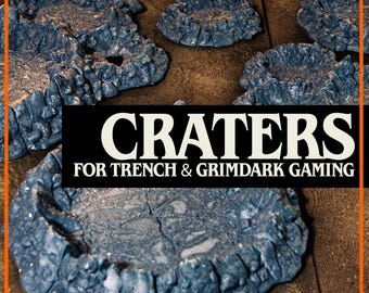 Artillery Craters Scatter Terrain 32mm Grimdark Trench Warfare Armageddon Tabletop Wargaming Cover