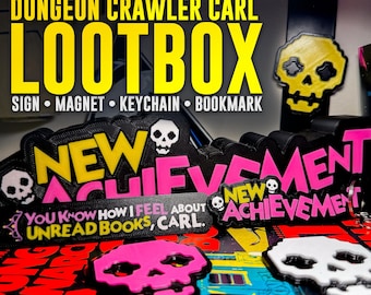 Dungeon Crawler Carl Lootbox | 3D Sign – Bookmark - Keychain - Magnet | LitRPG Con @ Home