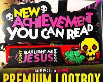 Dungeon Crawler Carl New Achievement You Can Read Lootbox | 3D Sign – Bookmark - Keychain - Magnet