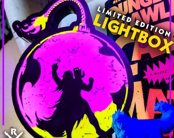 Dungeon Crawler Carl LED Lightbox | Limited Edition | Princess Donut & Carl | Dimmable Wall or Bookshelf Light