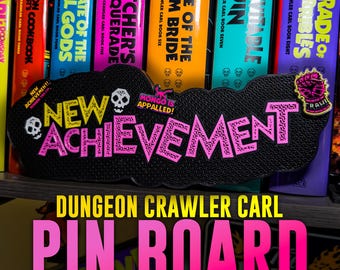 Dungeon Crawler Carl Pin Display Board | New Achievement | LitRPG Bookshelf Decor | HUMAN MADE