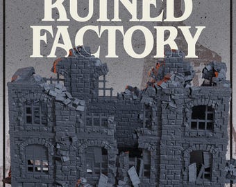 Ruined City Factory Terrain | Grimdark Urban Scenery | Armageddon | Trench Tabletop Wargaming | Weird War | Konflikt