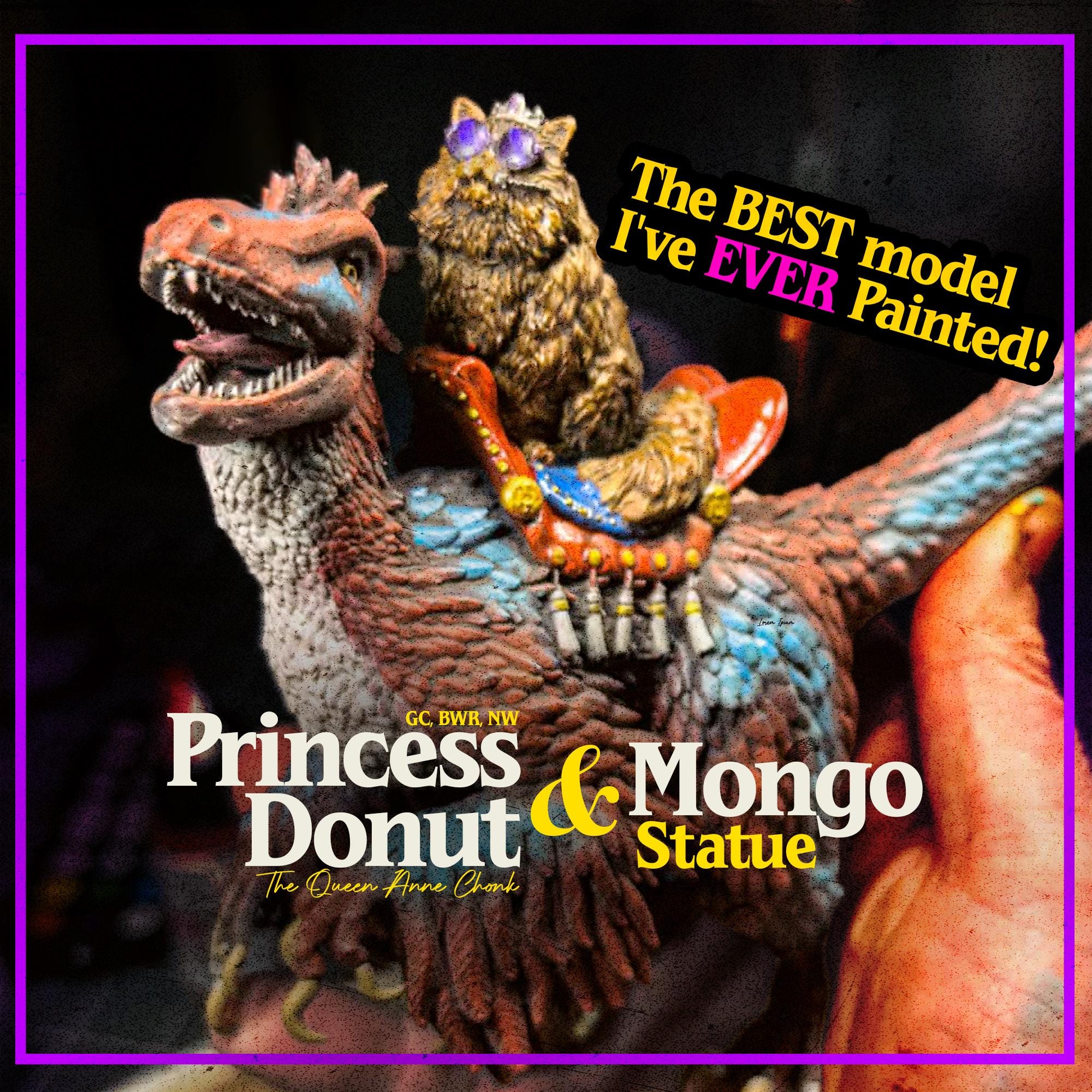 Giant Princess Riding Mongo Princess Donut & Mongo Statue - Dungeon Crawler Carl - 1:12 Scale Resin ...
