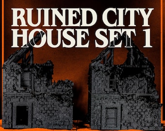 Ruined City House Terrain 32mm 28mm Grimdark Urban Scenery Armageddon Tabletop Trench Wargaming Building