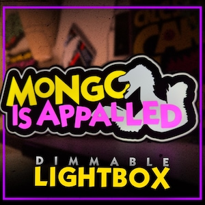 Dungeon Crawler Carl LED Lightbox Mongo is Appalled | Princess Donut | LitRPG Bookshelf Desk Decor