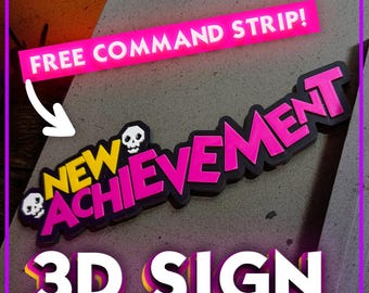 Dungeon Crawler Carl | New Achievement 3D Sign | LitRPG Bookshelf Decor