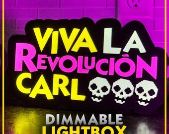 Dungeon Crawler Carl LED Lightbox Viva La Revolucion Carl | Sign LitRPG Bookshelf Lamp Decor