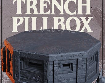 Pillbox Terrain 32mm 28mm | Grimdark Urban Scenery | Armageddon | Trench Tabletop Wargaming