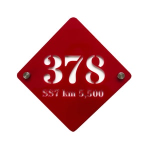 Rhombus plate house number, personalized plate house number, home plate, house number with 3D effect, plexiglass house plate